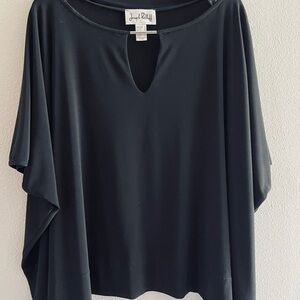 Joseph Ribkoff Black Silky Knit Poncho‑Style Top | Women’s 8